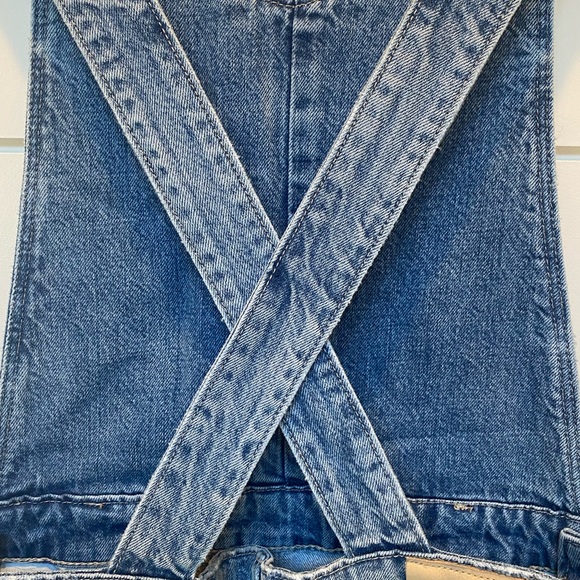 NWT Paige Retta Overall Denim Short Dress Size 27 - Picture 6 of 12